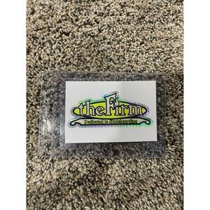 Vintage The Firm Skateboards Sticker Holographic Dedicated to Skateboarding Logo